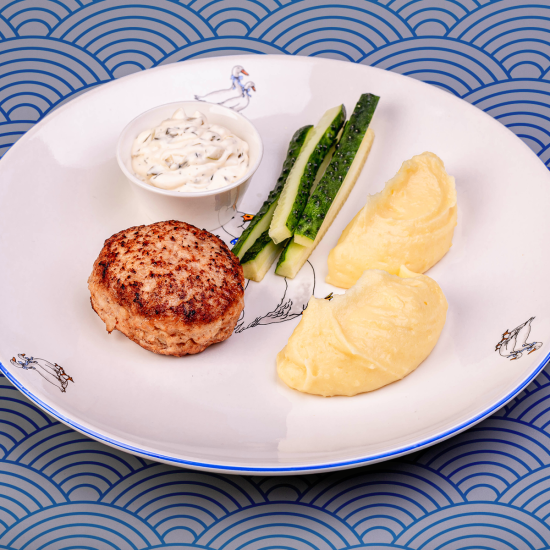 Куриная котлета с пюре