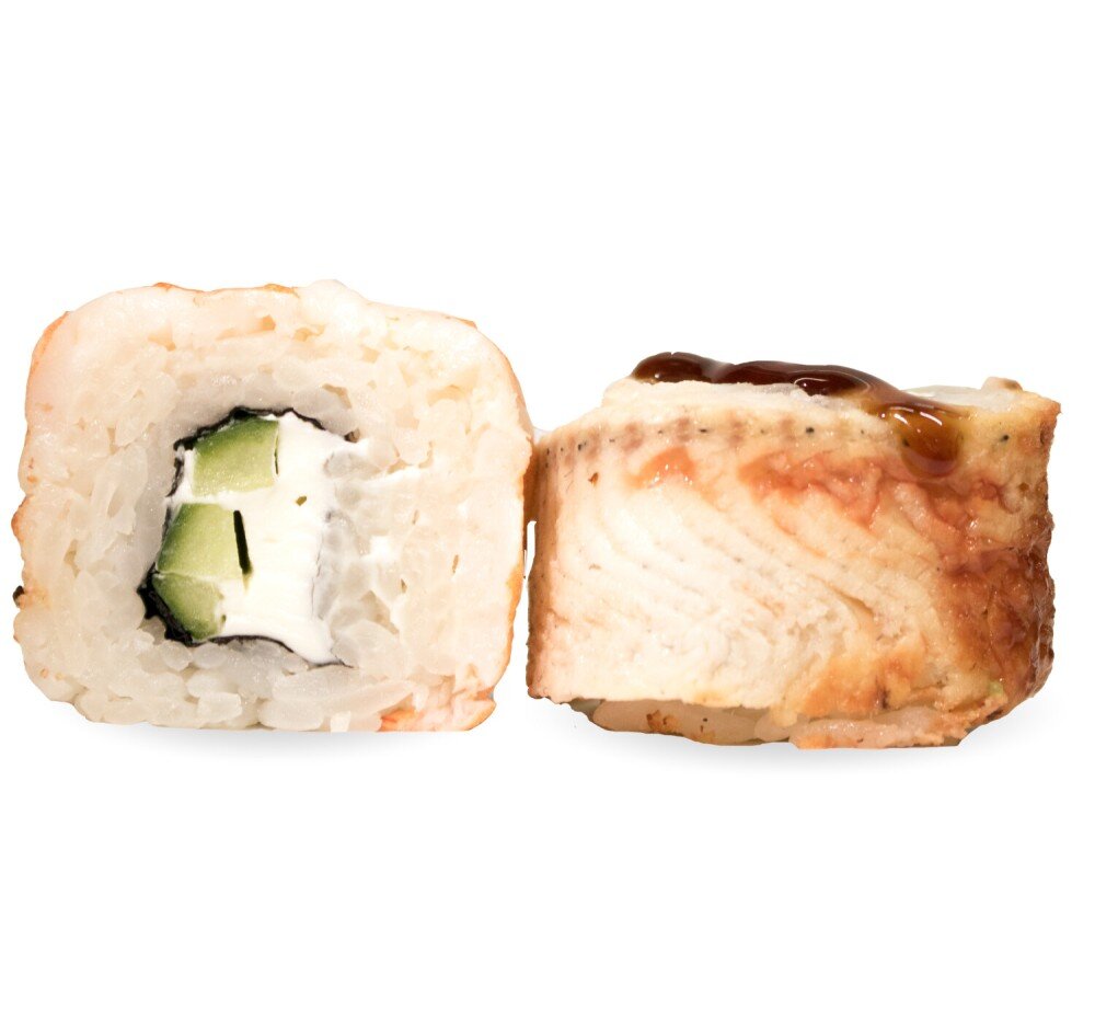 Ролл Филадельфия дуэт (угорь, креветка)