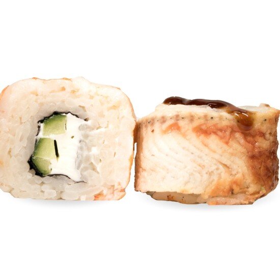 Ролл Филадельфия дуэт (угорь, креветка)