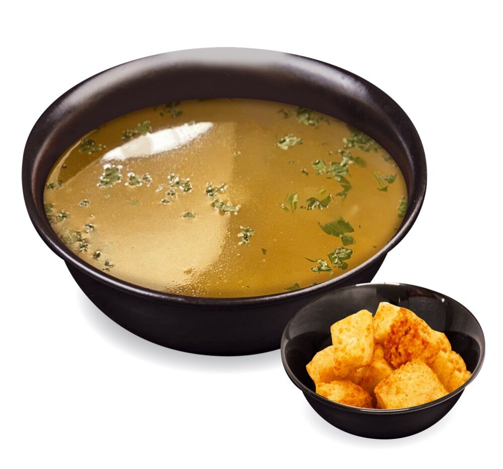 Куриный бульон с яйцом