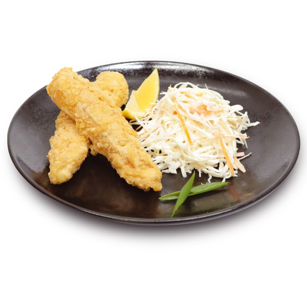 Жареный морской окунь