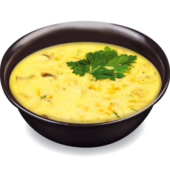 Суп сырный с грибами и курицей