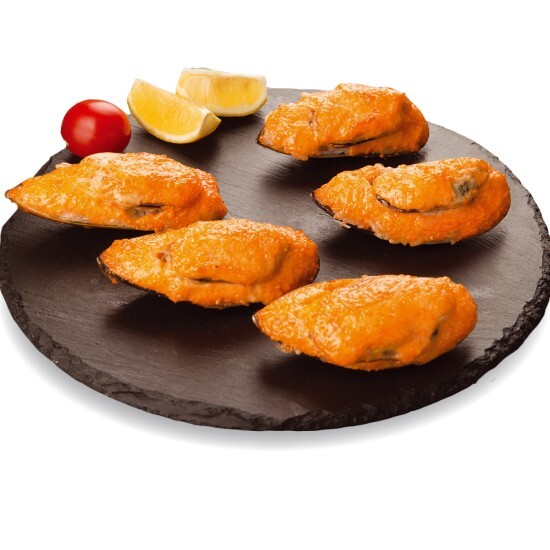 Королевские мидии запеченные под японским майонезом и рисом