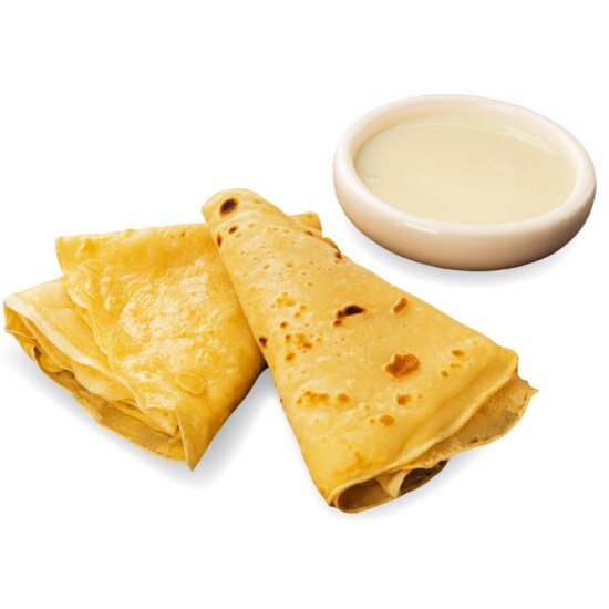 Блины со сгущённым молоком