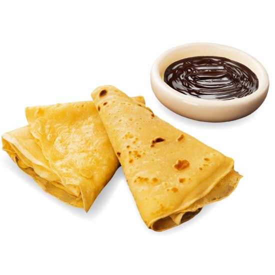 Блины с шоколадным топпингом