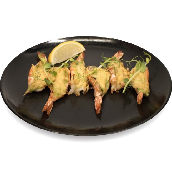 Креветки гриль с соусом васаби