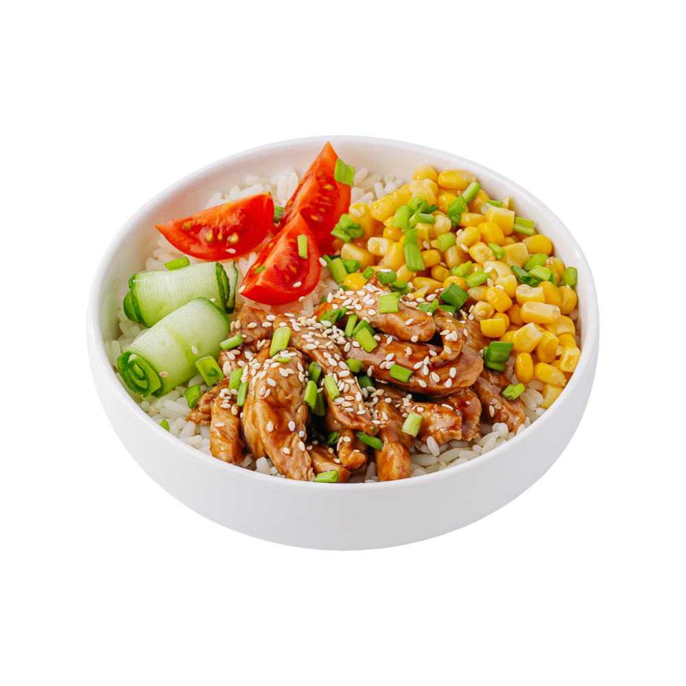 Курочка Терияки с рисом и овощами