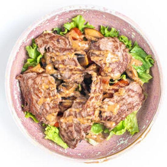 Теплый салат из говяжьей вырезки