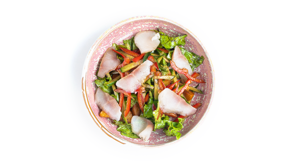 Салат с муксуном слабой соли