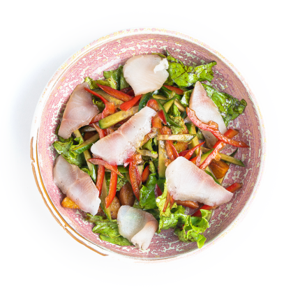 Салат с муксуном слабой соли