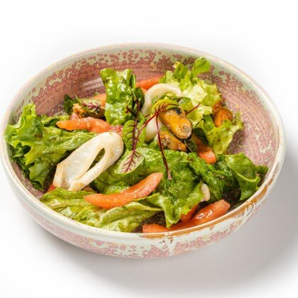 Теплый с морепродуктами