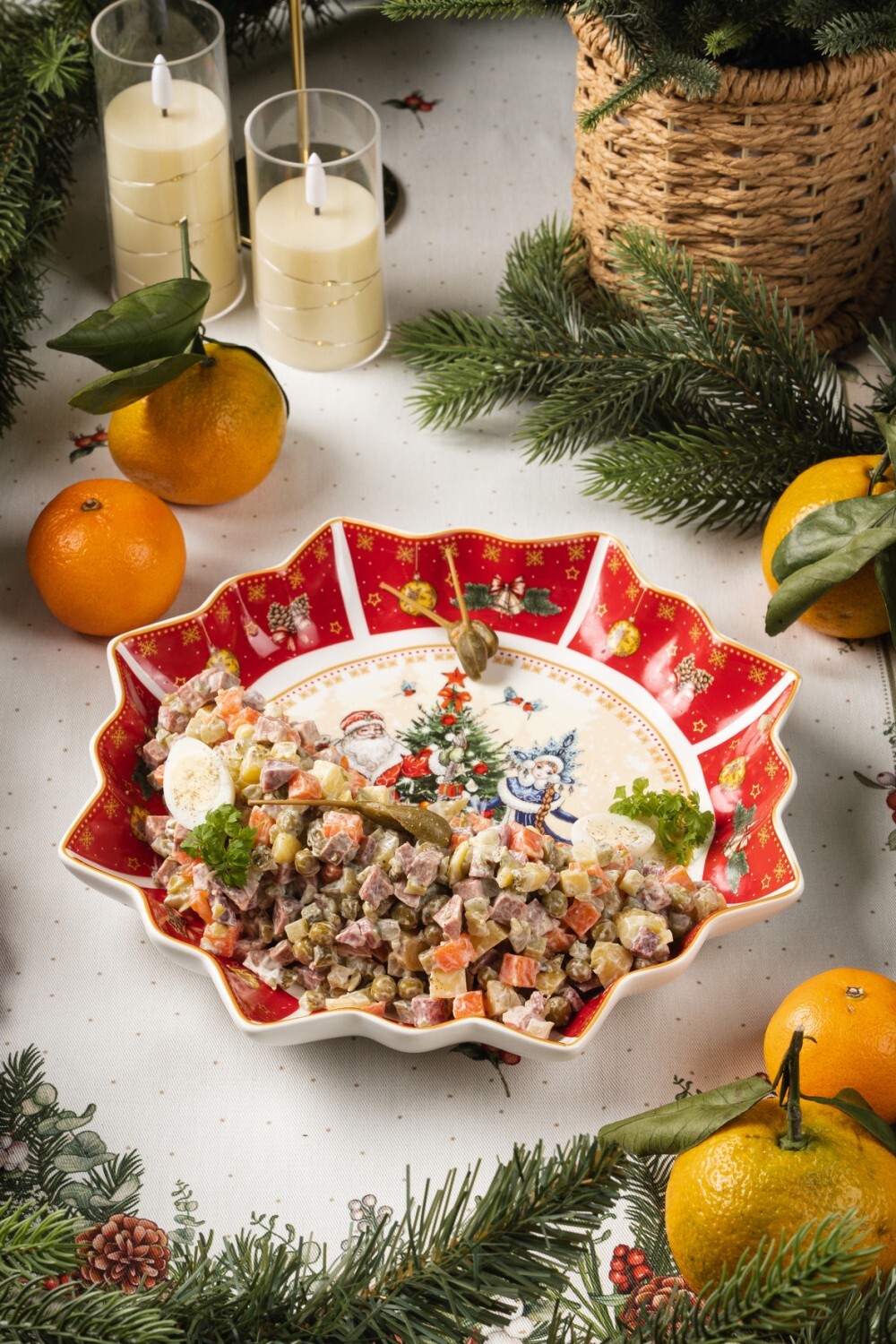 Оливье с семгой