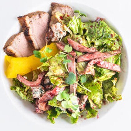 Салат с телятиной и грушей