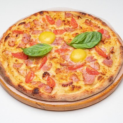 Пицца Карбонара с качоттой