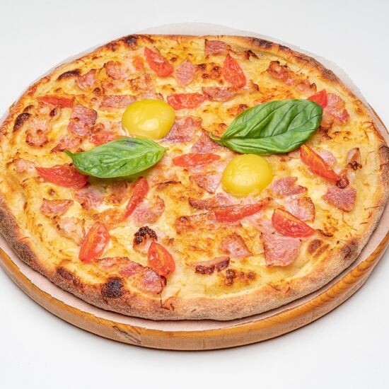 Пицца Карбонара с качоттой