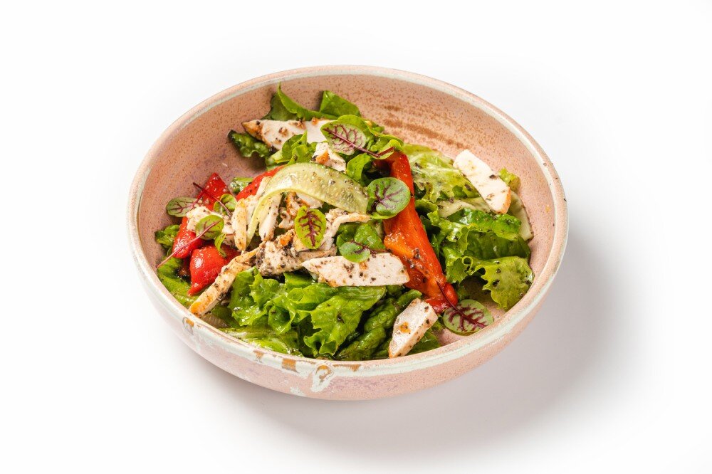 Куриная грудка и печеный перец