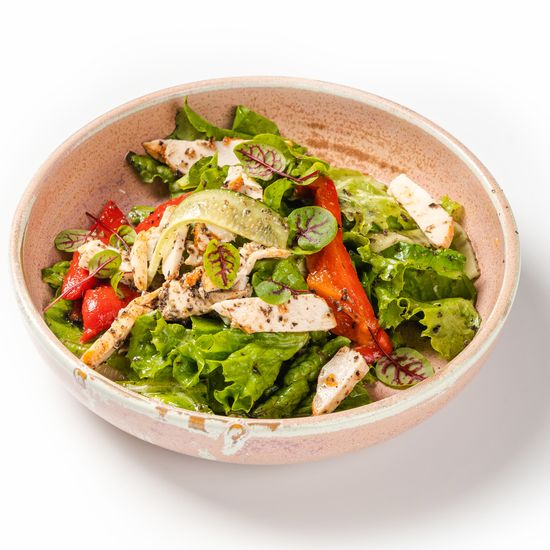 Куриная грудка и печеный перец