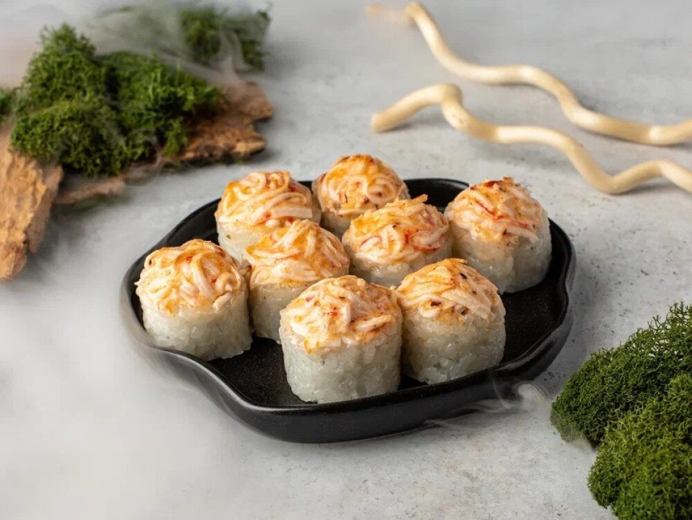 Запеченный ролл 1000 островов с крабом  8шт 245г