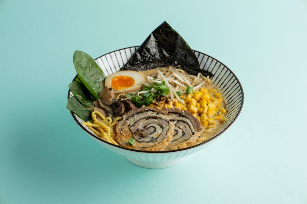 Рамен сырный со свининой