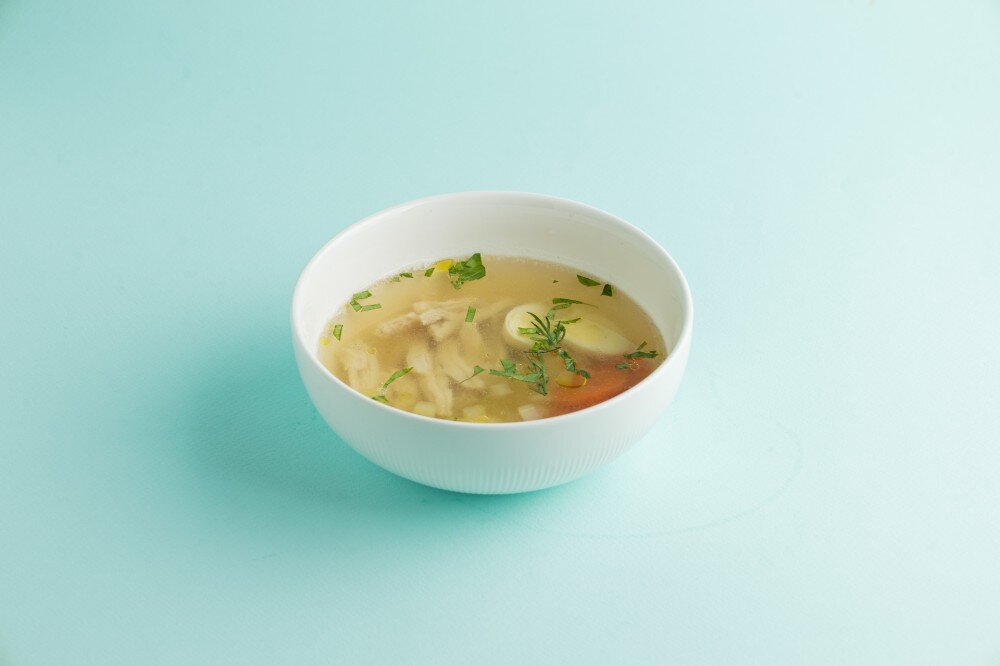 Куриный бульон с орзо