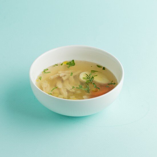 Куриный бульон с орзо