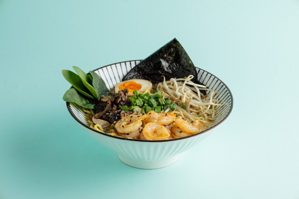 Рамен мисо с креветками