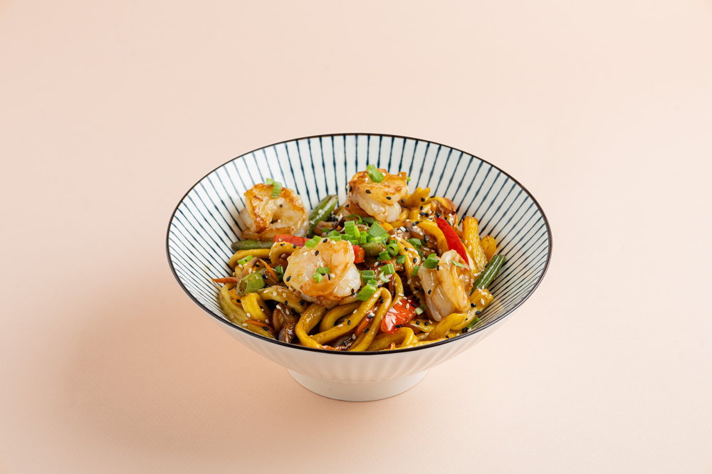 Вок Удон с креветками