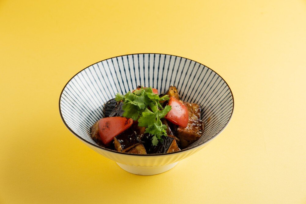 Хрустящие баклажаны с томатами