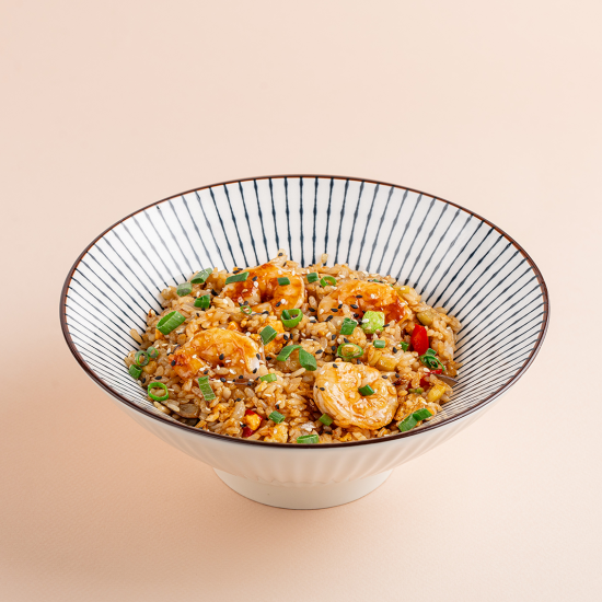 Вок Рис с креветками