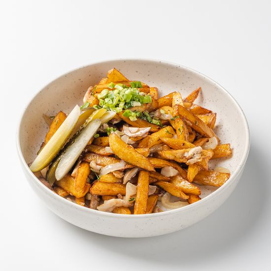 Картофель жареный с грибами