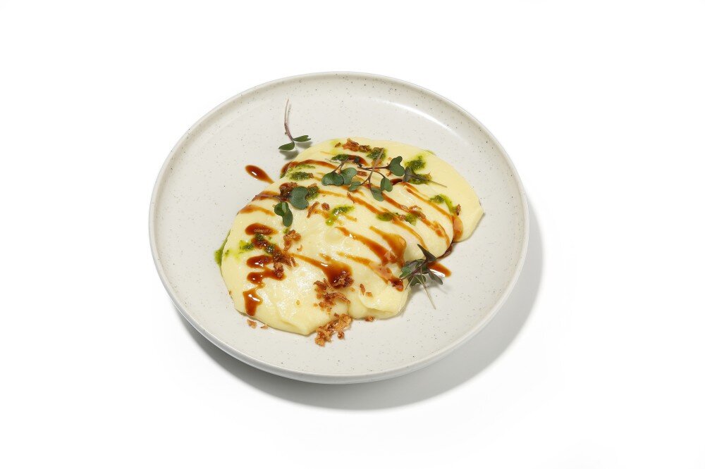 Кета под сырным муссом