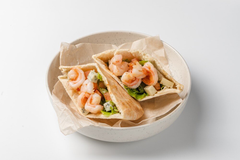 Пита с креветками