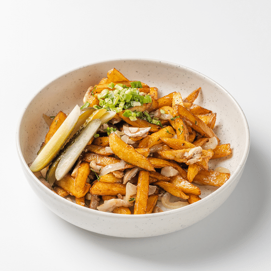 Картофель жареный с грибами