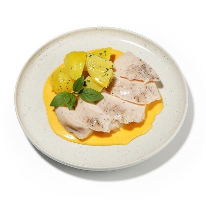 Куриная грудка су-вид с соусом чедер