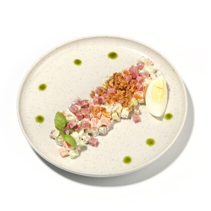 Оливье с краковской колбасой