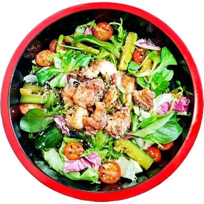 Хрустящая курица с битыми огурцами