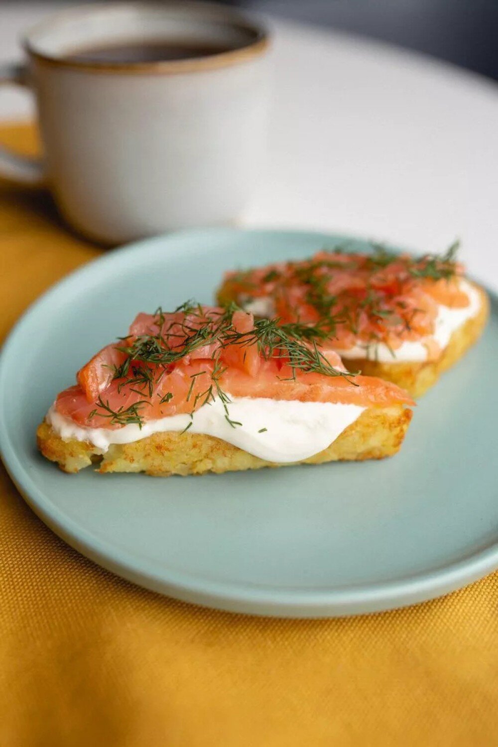 Драники с лососем