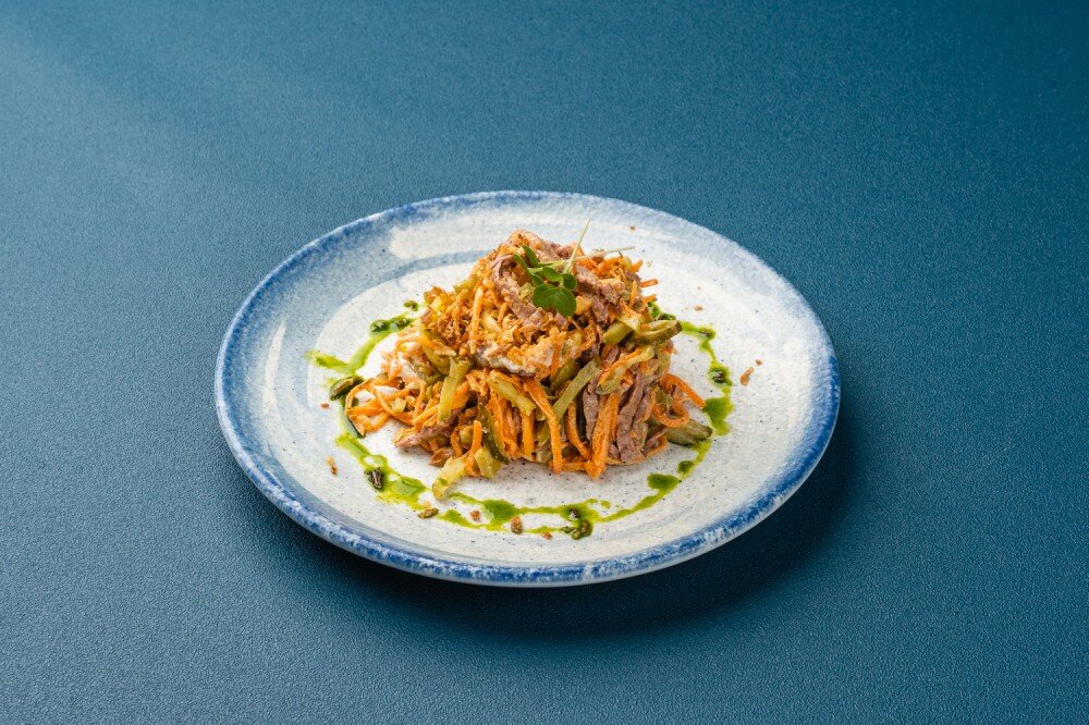 Говядина с корейской морковью