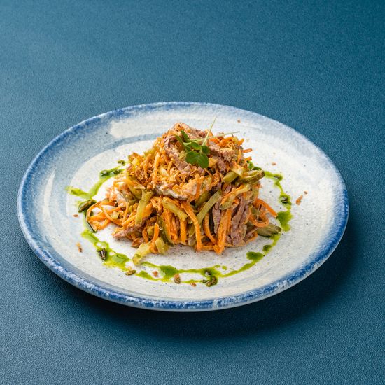 Говядина с корейской морковью