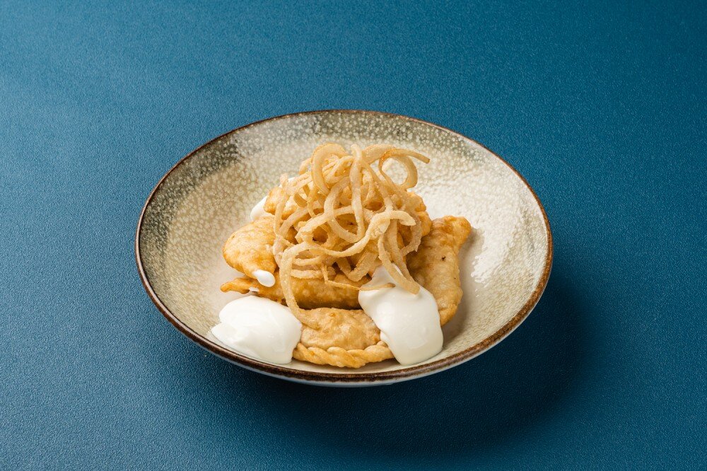 Вареники с картофелем и луком жареные