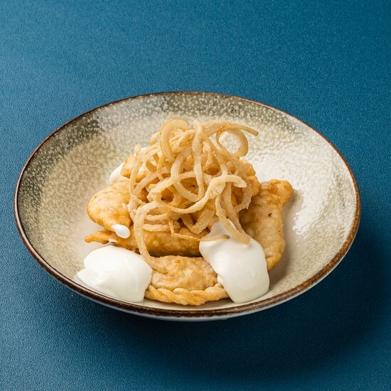 Вареники с картофелем и луком жареные