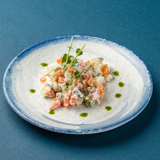 Оливье с кетой