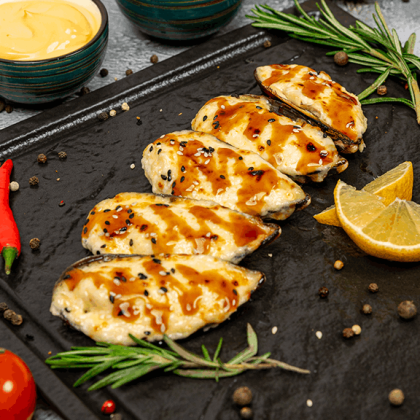 Мидии Запеченные под Соусом