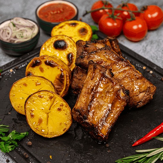 НАБОР РЕБРЫШКИ+КАРТОФЕЛЬ НА ГРИЛЕ