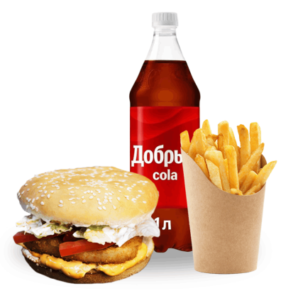 Чикен Бургер КОМБО