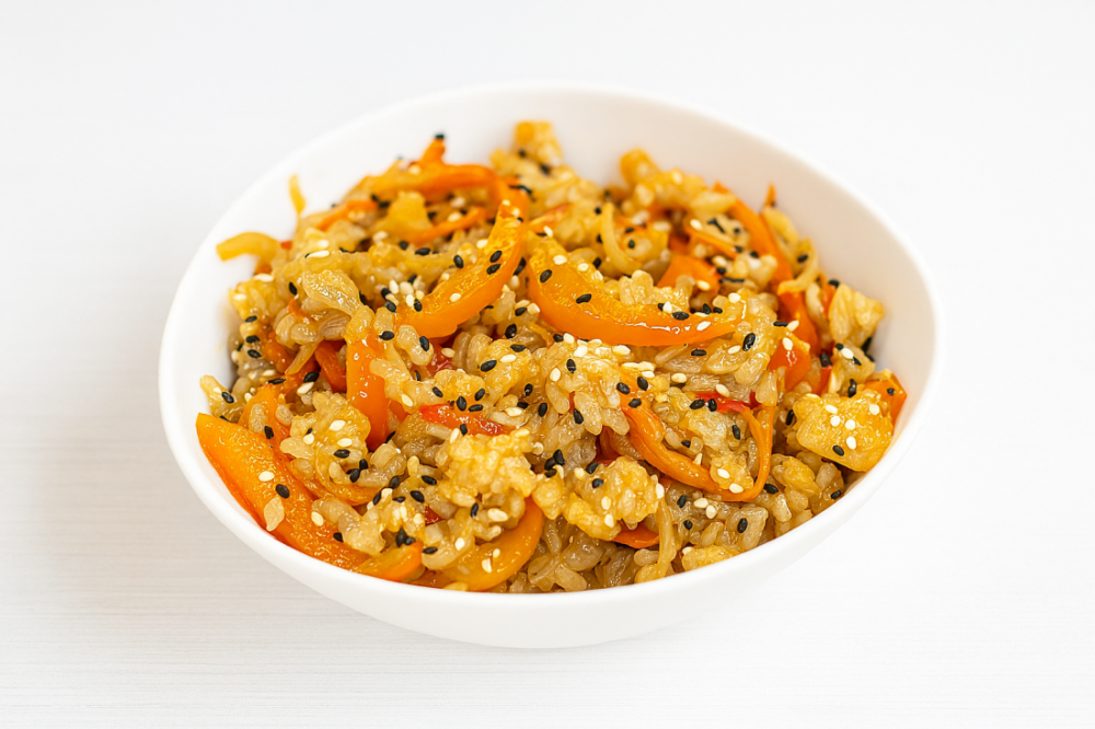 Гохан с курицей и овощами