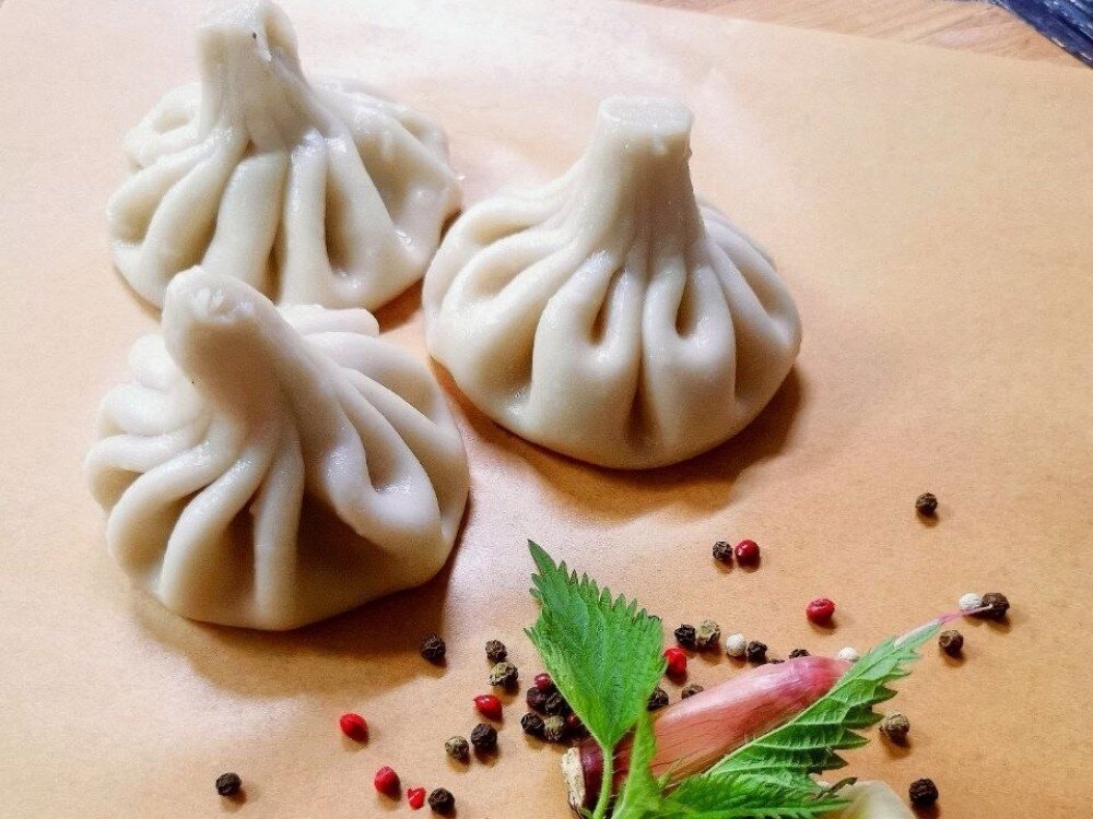 Хинкали со шпинатом