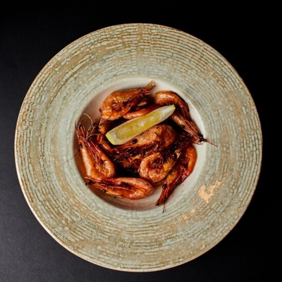 Креветки жареные /