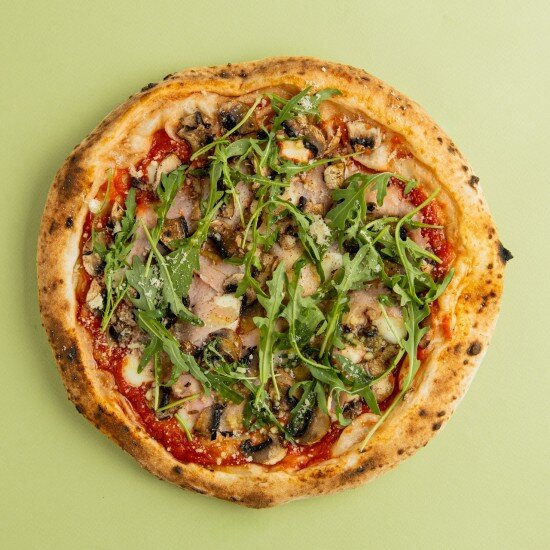 Пицца ветчина-грибы 28 см