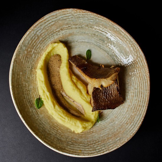 Синекорый палтус с картофельным пюре